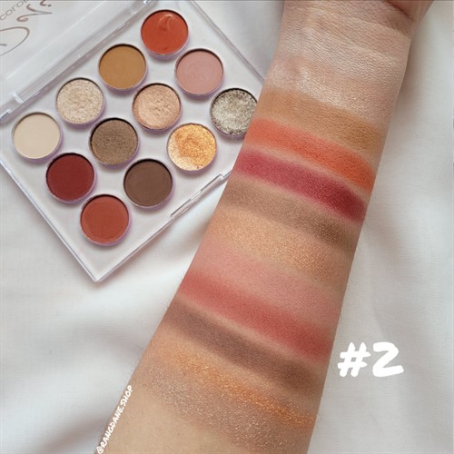 پلت سایه ۱۲ رنگ شیشه ای hudamoji