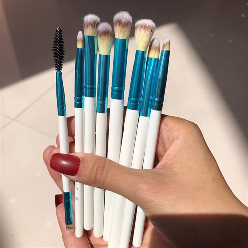 ست براش bh هولوگرامی آبی 