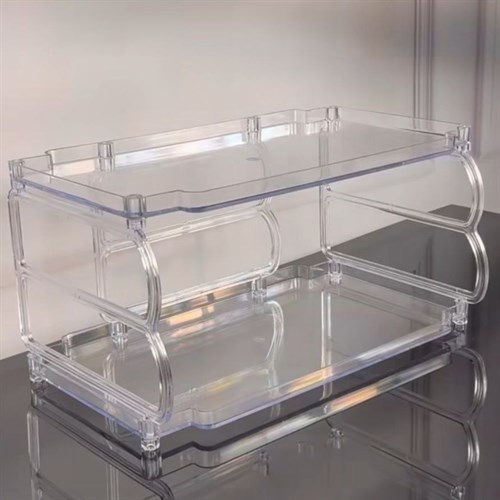 استند شیشه ای دو طبقه