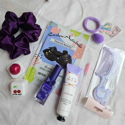 پک هدیه رنگی همراه کیف شفاف