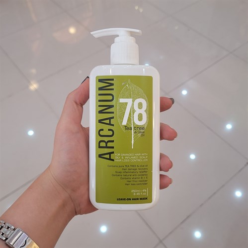 ماسک مو آرکانوم 78 حاوی عصاره گیاه چای درخت و روغن زیتون