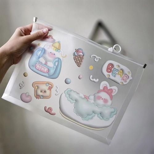 پوشه زیپی کیوت سایزa4 