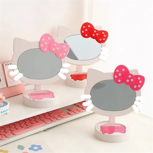 آینه رومیزی هلوکیتی شانه دار