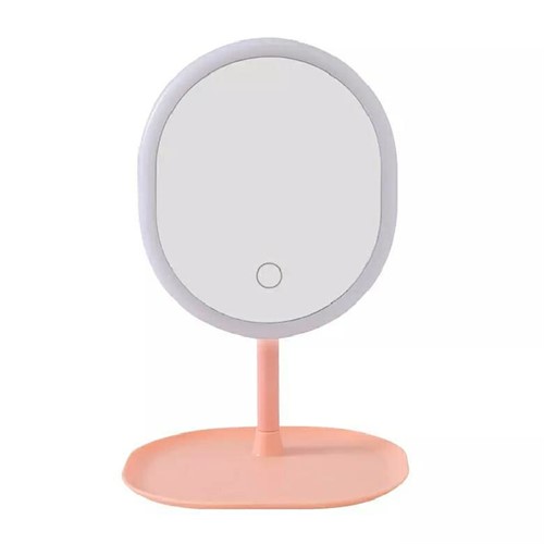 آینه آرایش LED مدل بیضی استند دار  