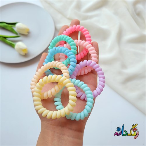 کش مو سیم تلفنی پاستلی