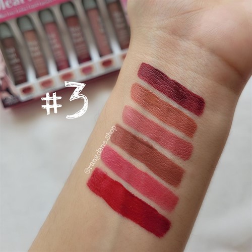 پک رژ ۶ عددی مایع مات ۲۴ ساعته 