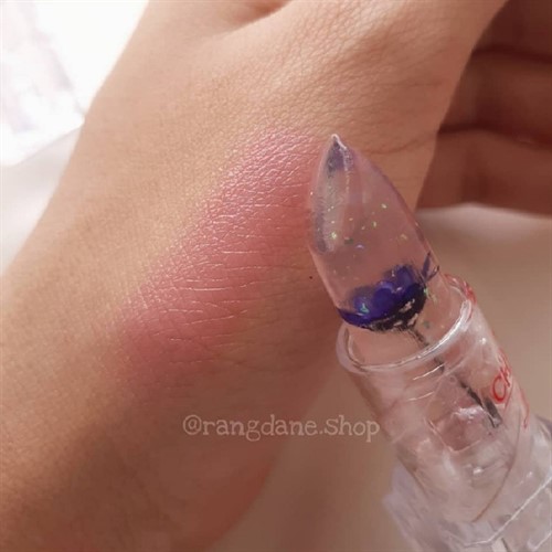 بالم لب حرارتی گلدار شفاف شیشه ای