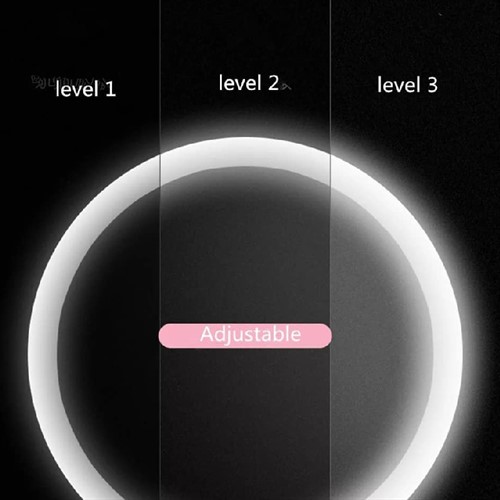 آینه آرایش LED مدل دایره ۳ طیف رنگ نور